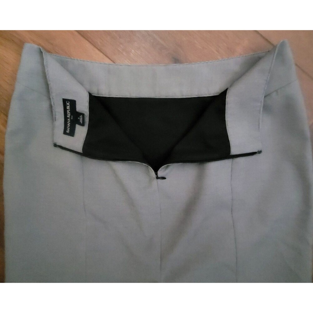 Banana Republic Pencil Skirt Womens 8 Gray Houndstooth Lined Slit Career Black - Picture 5 of 14